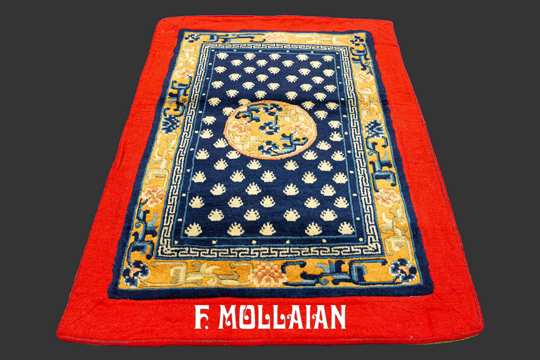 Small decorative Hand-knotted Antique Tibetan Rug n°:97003151